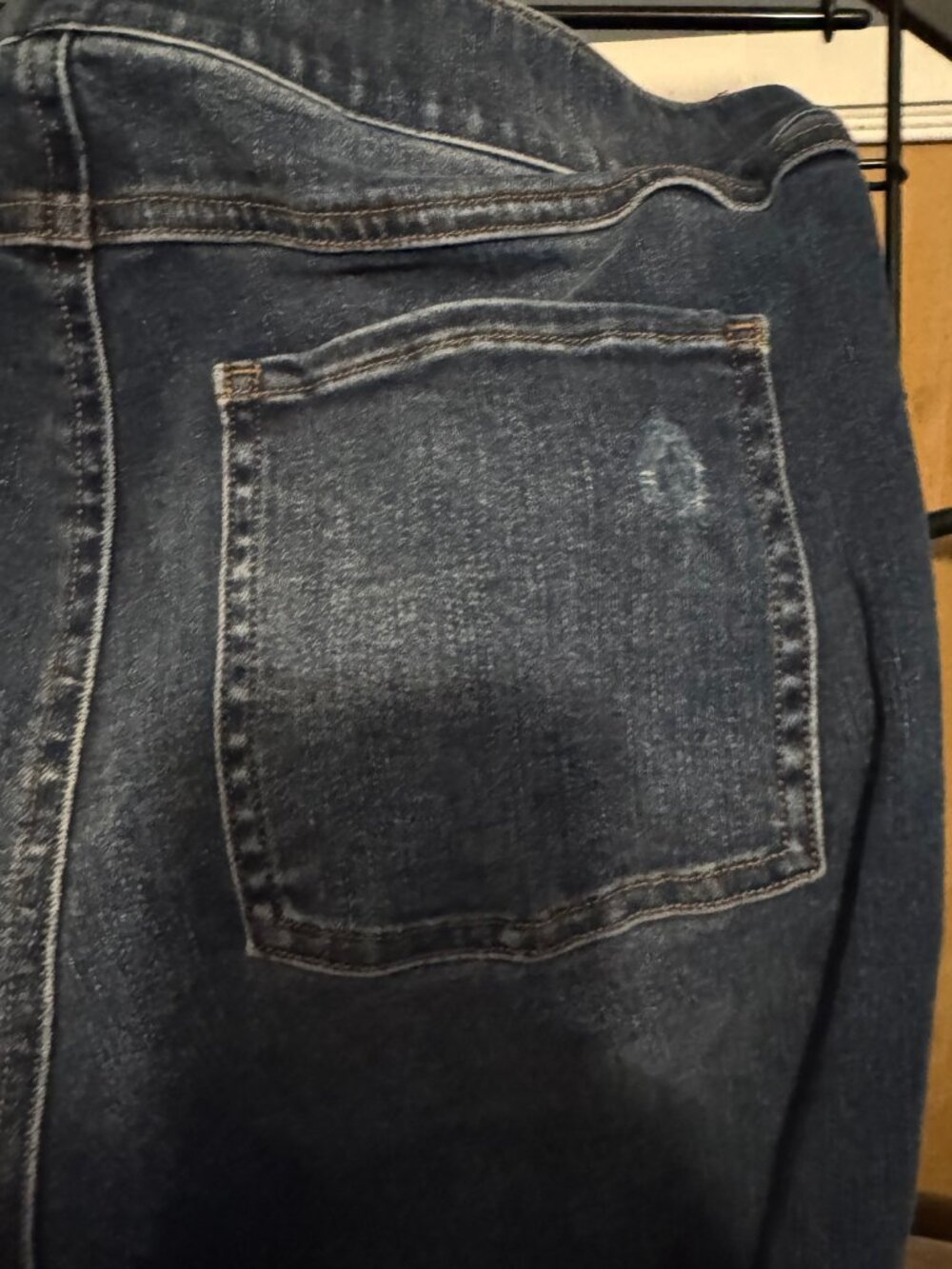 Spanx Distressed Denim Leggings Medium Pull-On High Rise Jeans/Blue - Picture 6 of 16